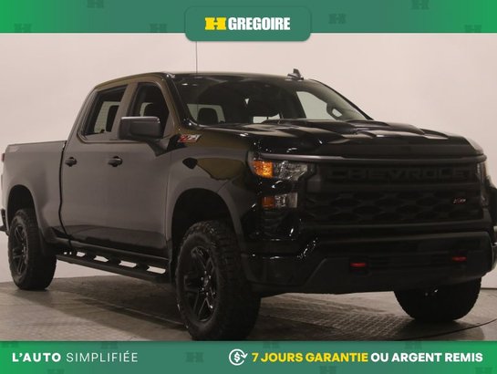 2024 Chevrolet Silverado 1500 Custom Trail Boss 4X4 AUTO AC MAGS CAM RECUL BLEUT Black