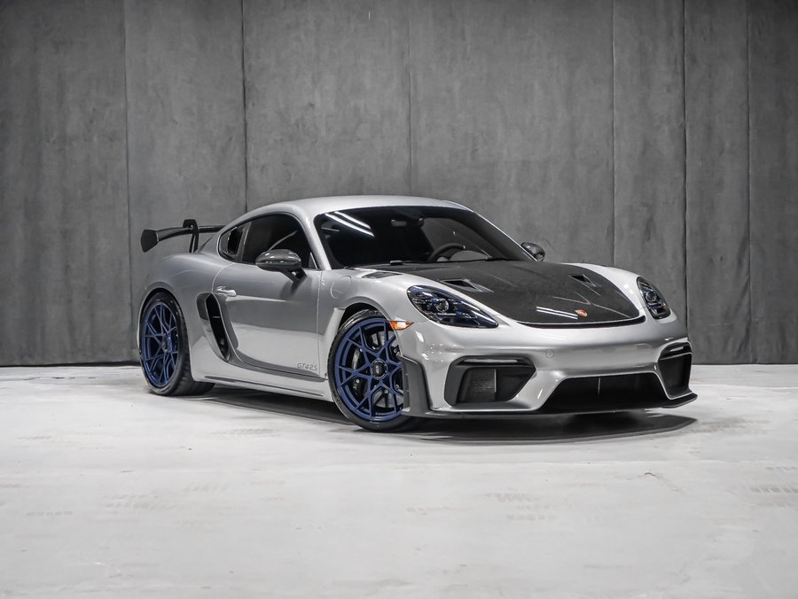 Porsche 718 Cayman GT4 RS PDK CARBONE JANTES BLEUES SPORT CHRONO 2025 Argent