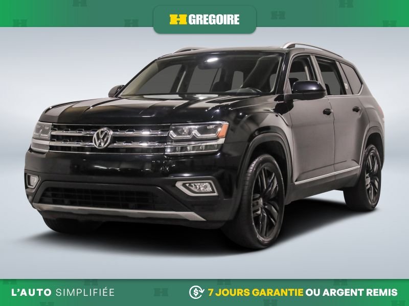 Volkswagen Atlas Highline AWD AUTO AC CUIR TOIT NAV MAGS CAM RECUL 2019 Noir