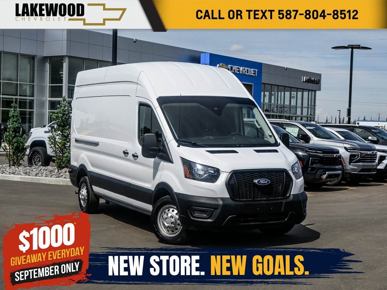 2025 Ford Transit Cargo Van T-250 148 Hi Rf 9070 GVWR AWD White Sherwood Park - photo #0