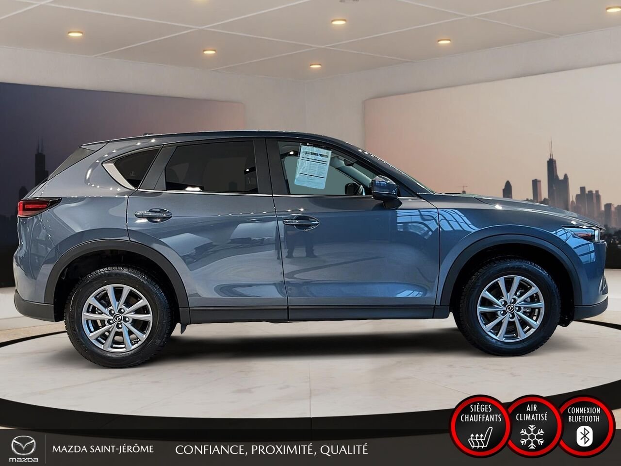 Mazda CX-5 GS | AWD | SIMILICUIR SPORT | VOLANT CHAUFFANT | HAYON ÉLECTRIQUE 2025 Gris Saint-Jérôme - photo #4