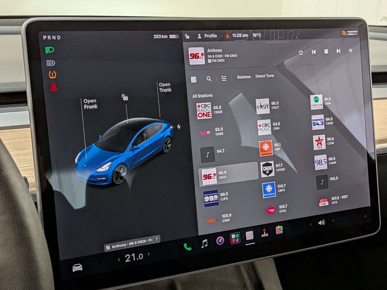 Tesla Model 3 Standard Range Plus RWD 2021 Bleu Val-David - photo #26