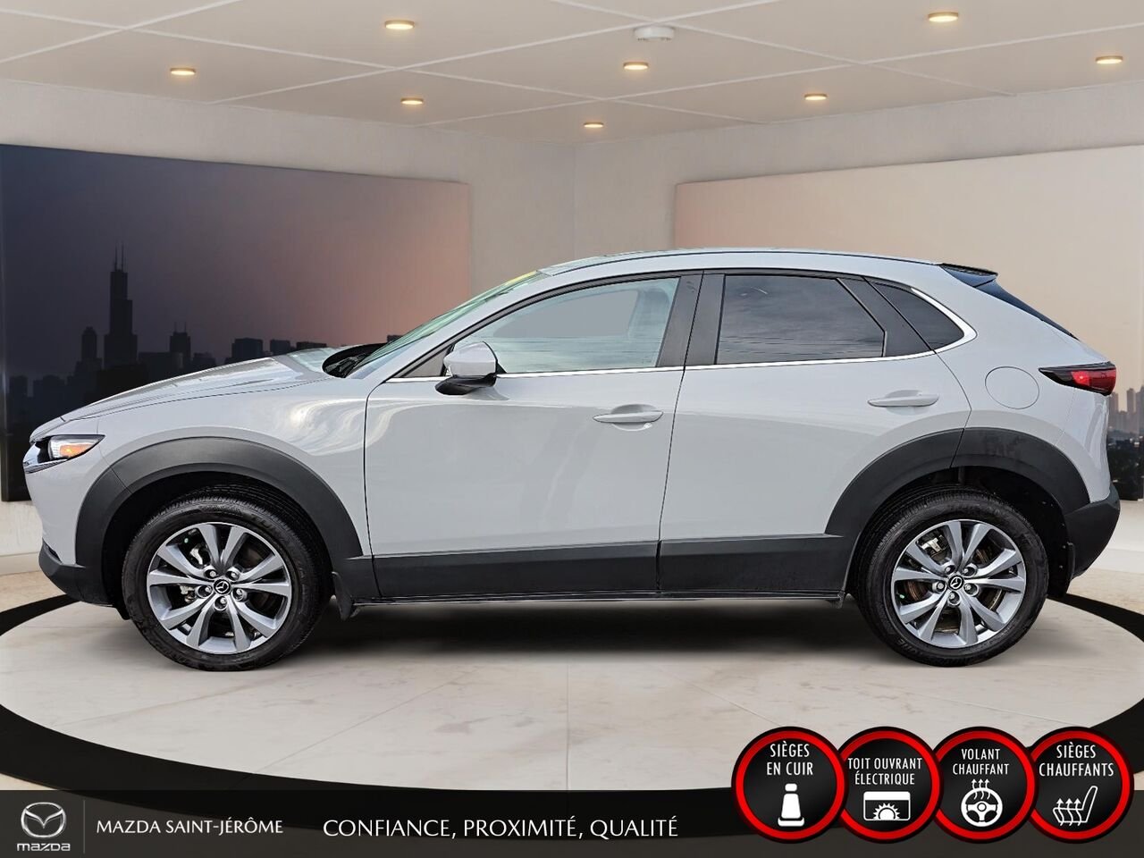 Mazda CX-30 GS LUXURY | 1 PROPRIÉTAIRE | JAMAIS ACCIDENTÉ | CUIR | TOIT OUVRANT | AWD 2025 Blanc Saint-Jérôme - photo #9