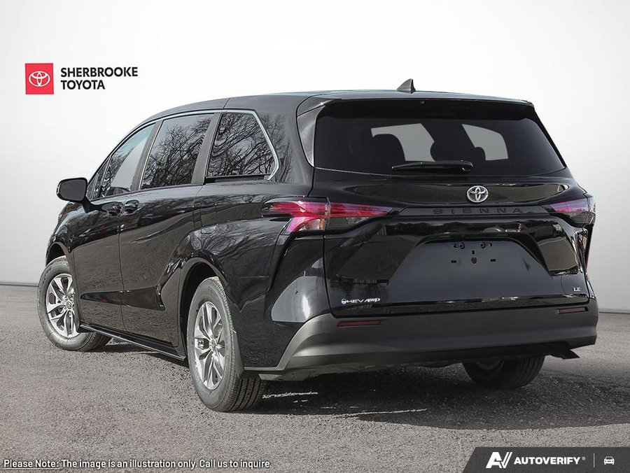 2026 Toyota Sienna LE TI 8 places Midnight Black Metallic