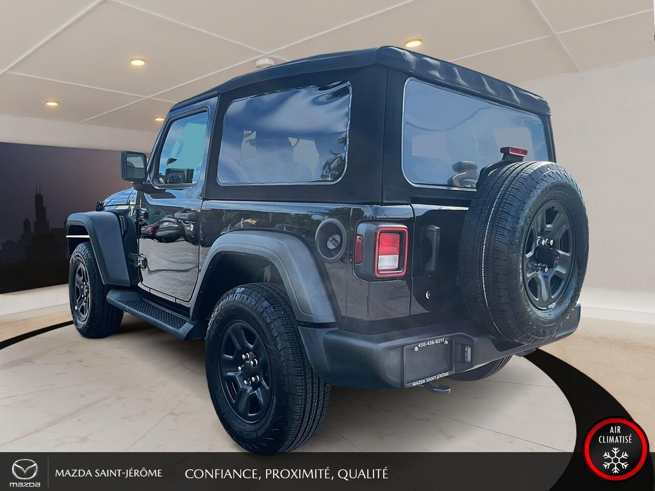 Jeep Wrangler Sport 2 PORTES | TOIT SOUPLE | 4x4 | AUTOMATIQUE | V6 2024 Noir Saint-Jérôme - photo #9
