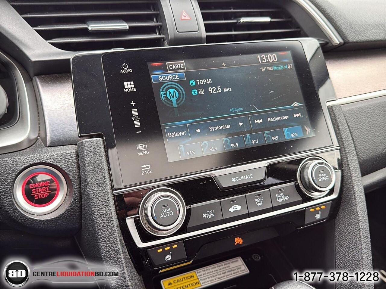 2017 HONDA CIVIC BERLINE TOURING AUTOMATIQUE | BD0383 Black Granby - photo #20