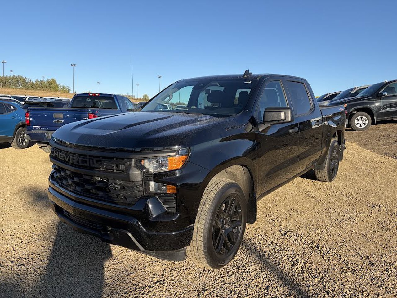 2024 Chevrolet Silverado 1500 4WD Crew Cab 147 Custom Black Sherwood Park - photo #2