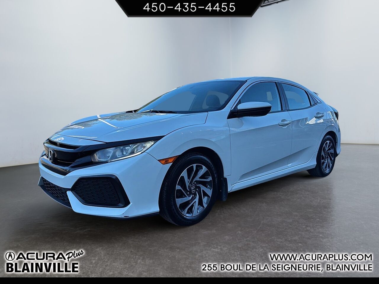 White 2018 Honda Civic Hatchback Hatchback Front-Wheel Drive Manual