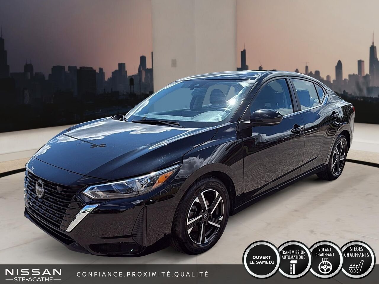 2024 Nissan Sentra SV | CARPLAY | CAMÉRA DE RECUL | UN SEUL PROPRIÉTAIRE Black Saint-Jérôme - photo #0