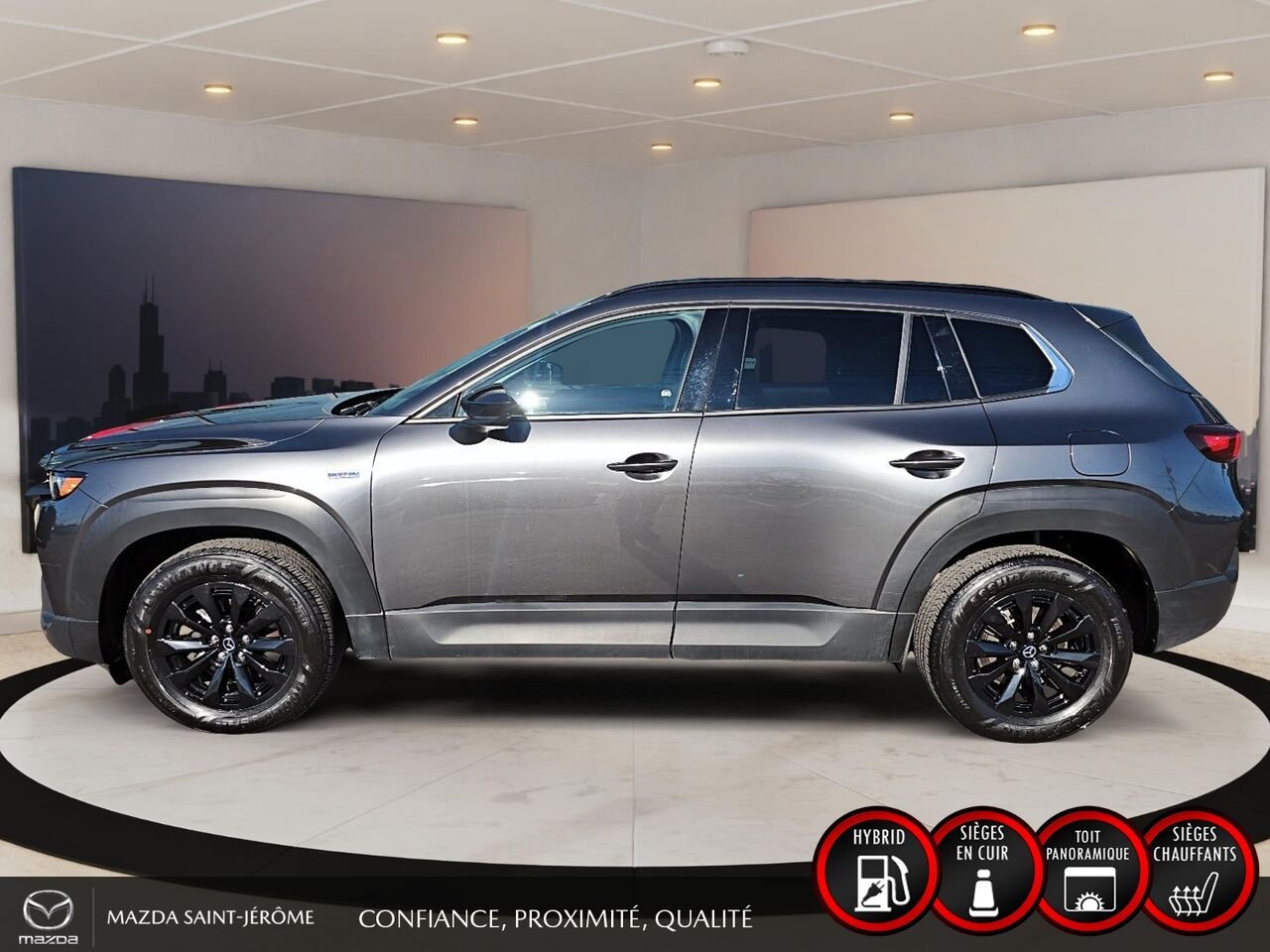 2025 Mazda CX-50 hybride Kuro | 1 PROPRIÉTAIRE | JAMAIS ACCIDENTÉ | TOIT PANORAMIQUE | CUIR | AWD Grey Saint-Jérôme - photo #10
