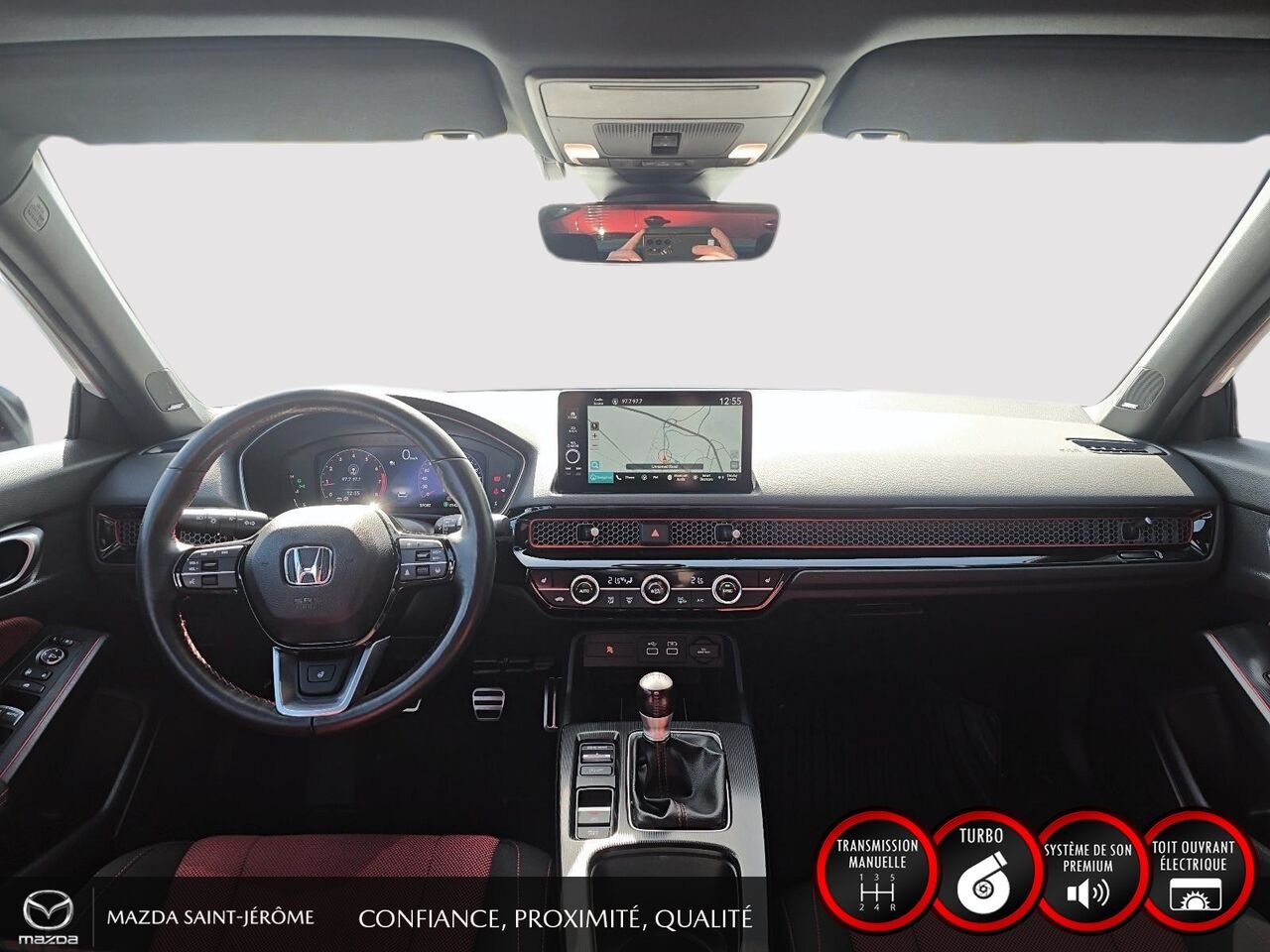 2023 Honda Civic Si berline Manuelle | 1 PROPRIÉTAIRE | TOIT OUVRANT White Saint-Jérôme - photo #22