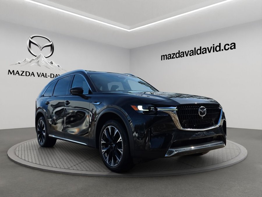 Mazda CX-90 hybride rechargeable GT PHEV, toit pano, cuir, sièges ventilés 2026 Noir de jais mica