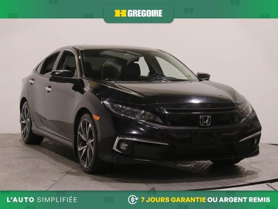 2020 Honda Civic Touring AUTO AC CUIR TOIT NAV MAGS CAM RECUL BLEUT Black