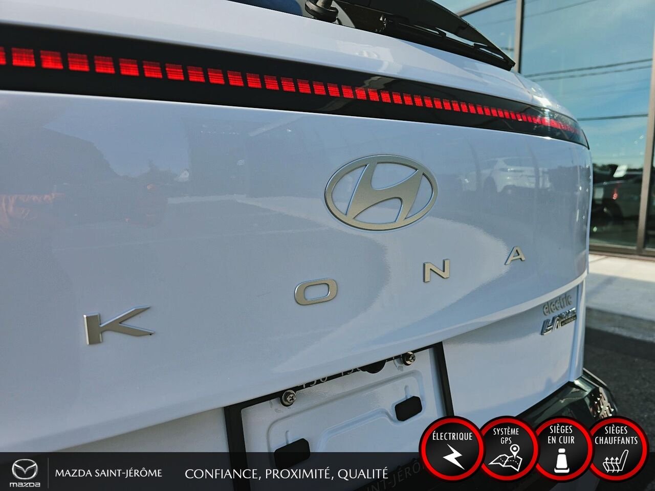 2025 Hyundai Kona Electric Preferred avec ensemble Trend | CUIR | TOIT OUVRANT | MAGS | White Saint-Jérôme - photo #7