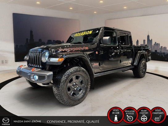 2021 Jeep Gladiator MOJAVE | DEUX TOITS | CUIR | PNEUS TOUT-TERRAIN LT285 | 4X4 Black