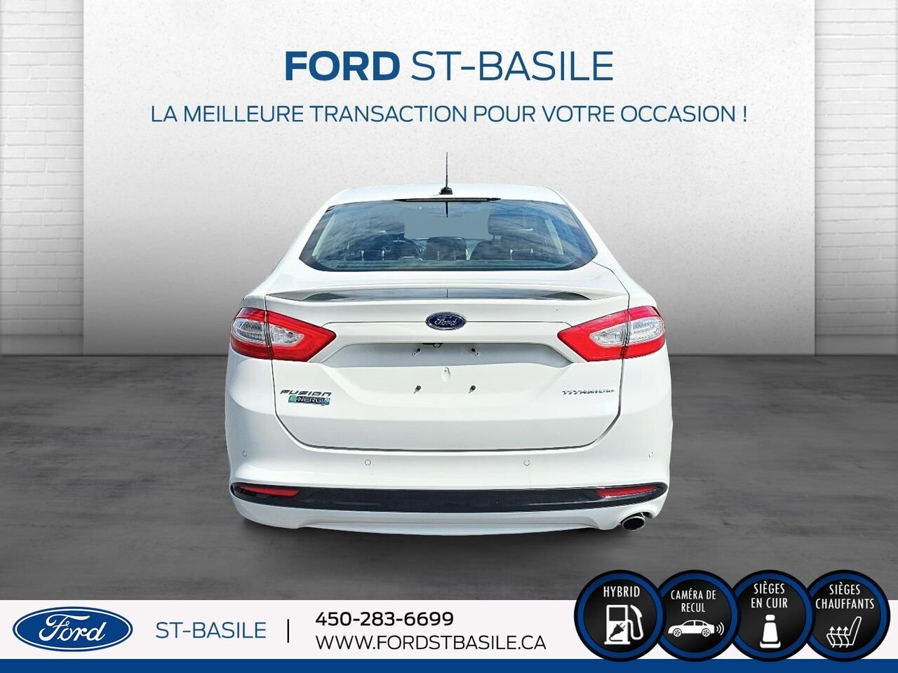 Ford FUSION HYBRIDE 2015 Blanc Saint-Basile-le-Grand - photo #6