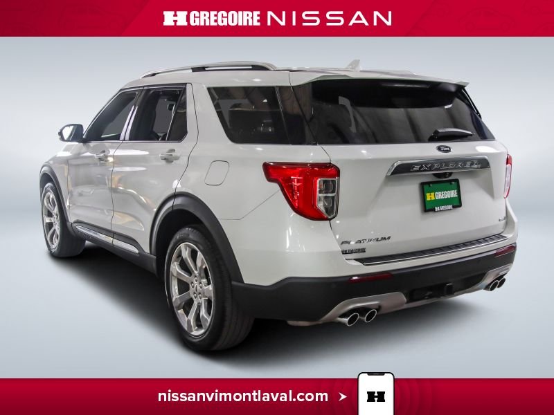 2020 Ford Explorer PLATINUM AWD AUBAINE 6 PASSAGERS TOUT EQUIPÉ CUIR White
