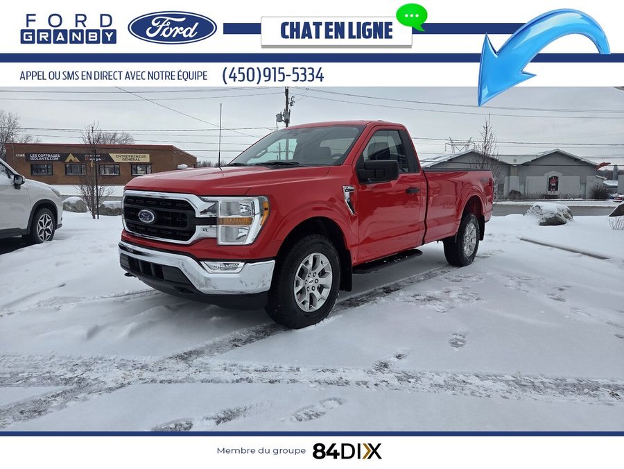 Ford F-150 XLT cabine simple 4RM caisse de 8 pi, V6 3.5 EcoBoost 2022 Rouge