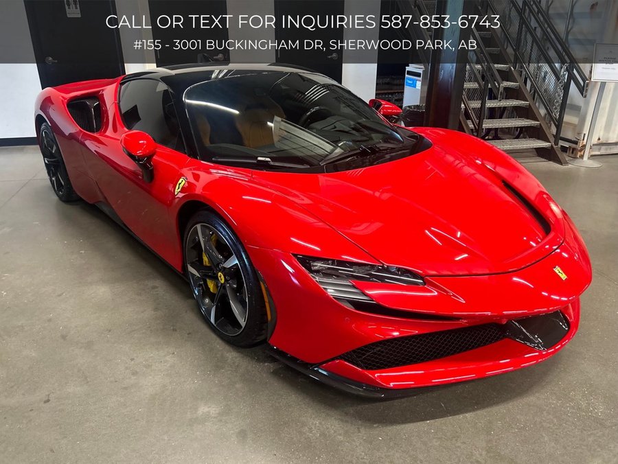 2023 Ferrari SF90 Stradale | Front Lift | Full Front PPF | Carbon Front Lip, Side Skirts, Rear Diffuser, Steering Wheel, Side Red