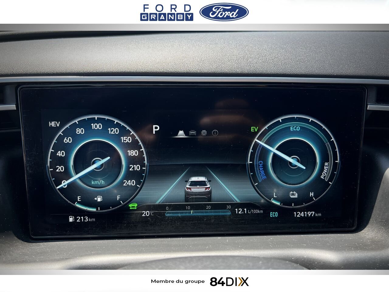 Hyundai Tucson hybride rechargeable 2022 Gris Granby - photo #13