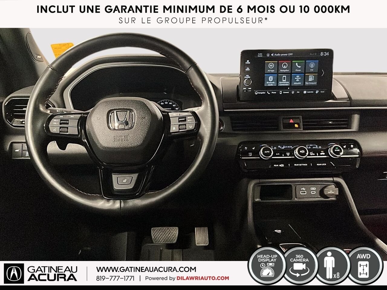 Honda Pilot Black Edition AWD 2024 Blanc Ottawa & Gatineau - photo #2