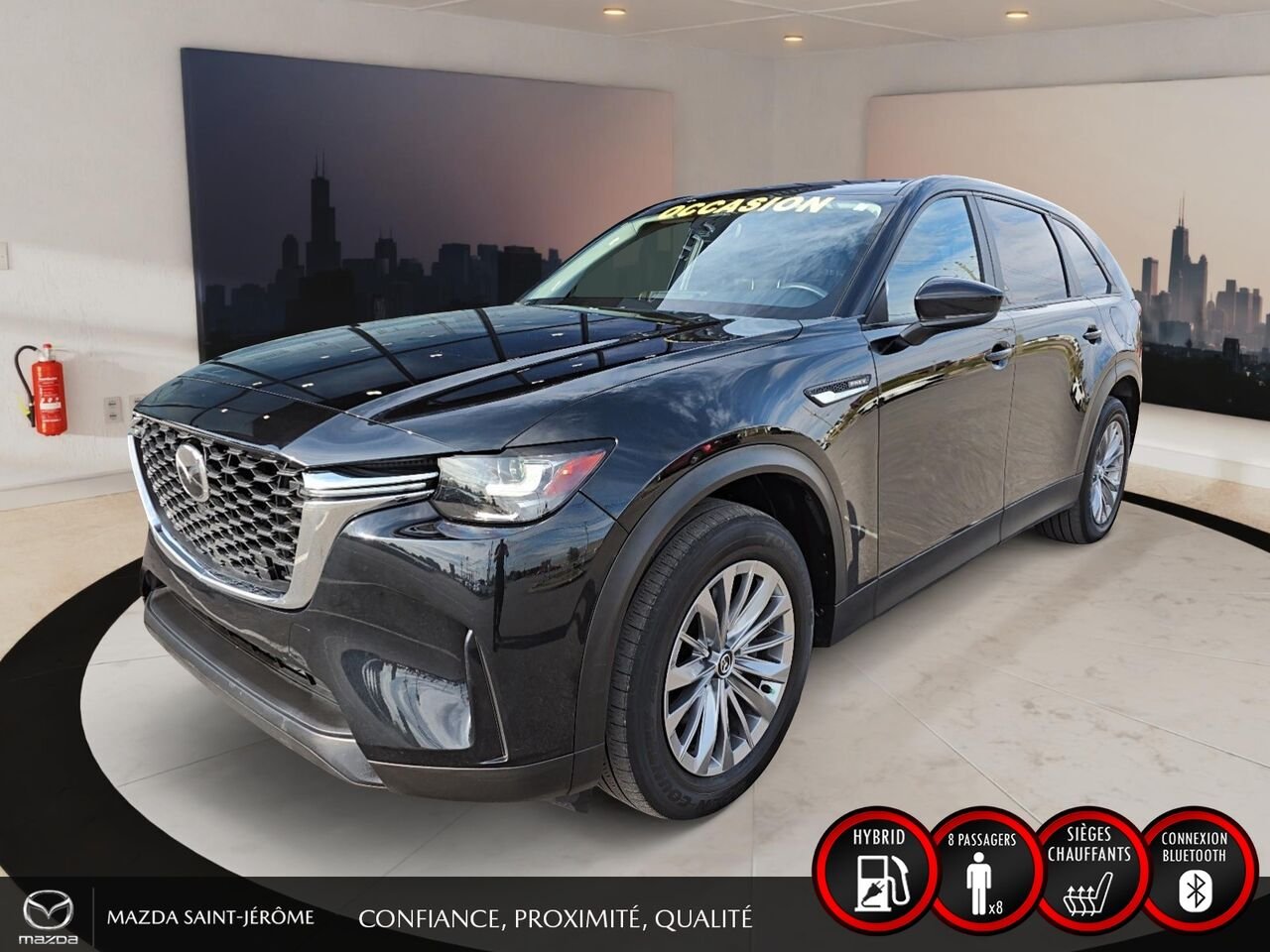 2024 Mazda CX-90 hybride rechargeable GS | 1 PROPRIÉTAIRE | JAMAIS ACCIDENTÉ | HYBRIDE RECHARGEABLE | AWD | DÉMARREUR À DISTANCE Black Saint-Jérôme - photo #0