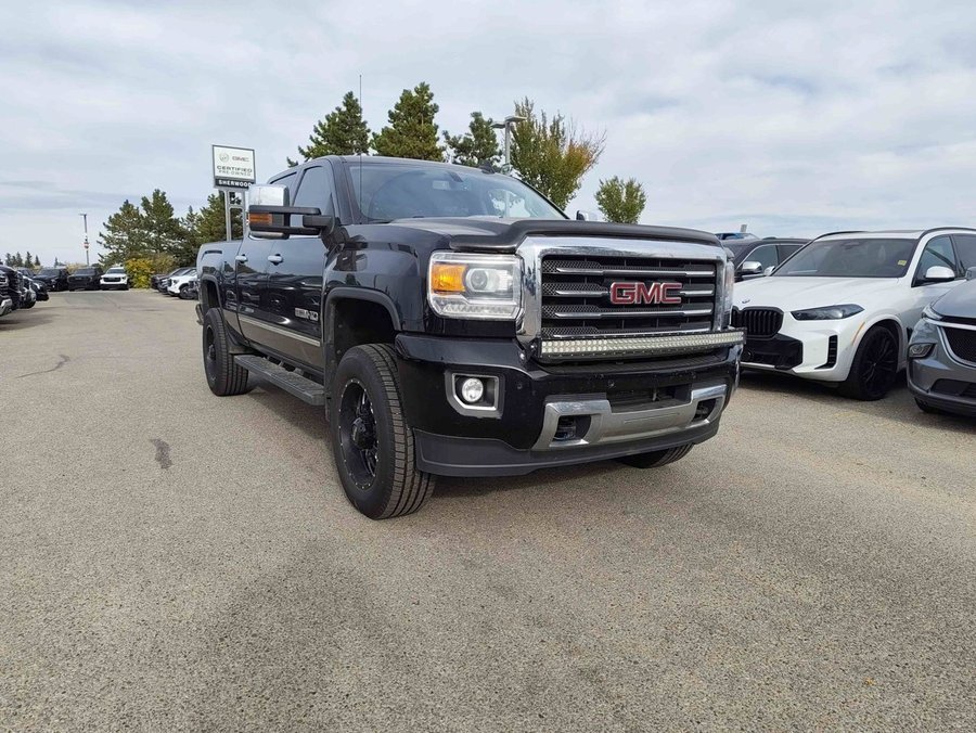 2015 GMC Sierra 2500HD SLT All Terrain Z71 | Aftermarket LED Light Bar/20in Ultra Wheels Black