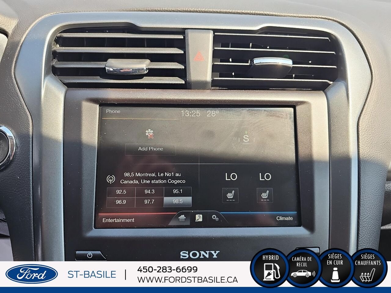 Ford FUSION HYBRIDE 2015 Blanc Saint-Basile-le-Grand - photo #22