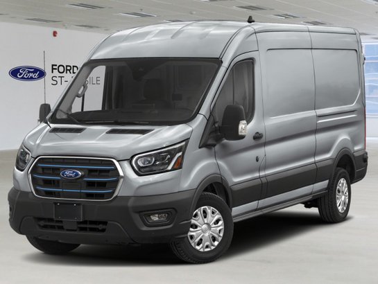 Ford E-Transit fourgonnette utilitaire E-TRANSIT CARGO VAN T-350 HIGH ROOF 148EL RWD W3X 2025 Argent lingot métallisé