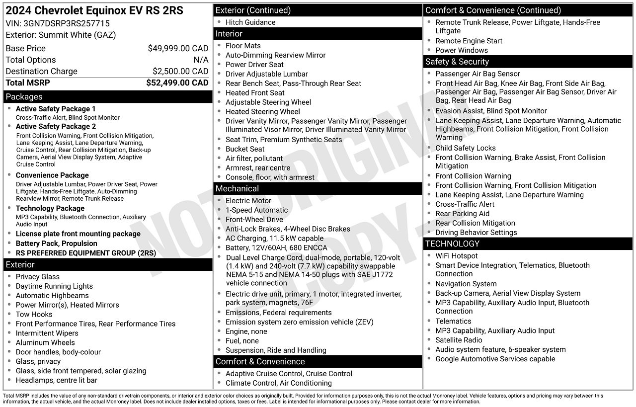 2024 Chevrolet Equinox EV 2RS White Laval - photo #4