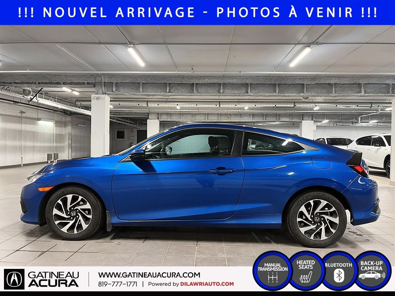 Honda Civic Coupé LX 2017 Bleu Ottawa & Gatineau - photo #7