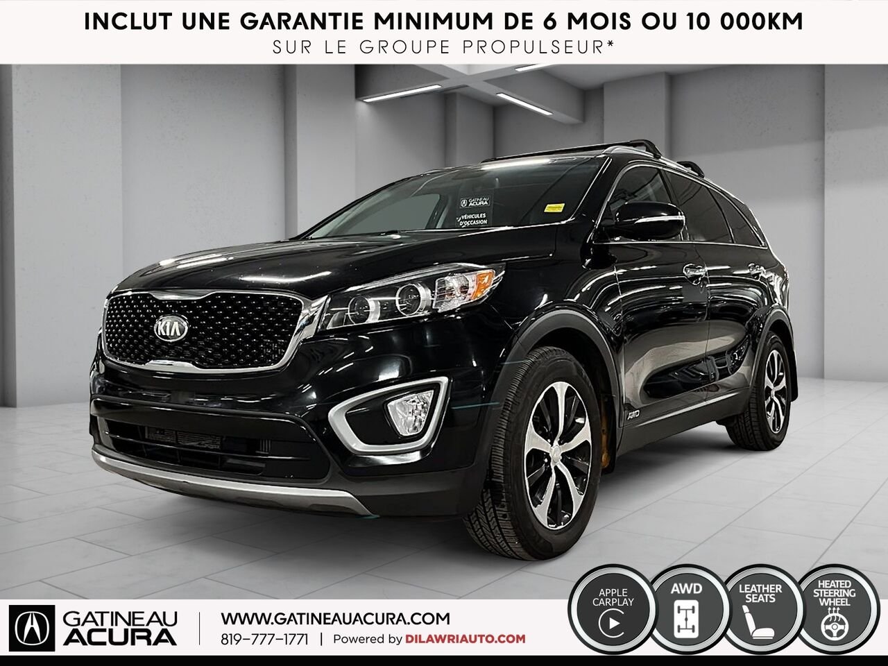 2018 Kia Sorento EX Turbo AWD Black Gatineau - photo #0