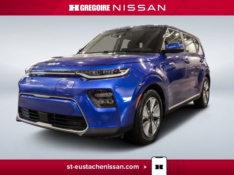 Kia Soul SE4477 | EV Premium CUIR ELECTRIQUE APPLE CARPLAY 2022 Bleu Laval - photo #4