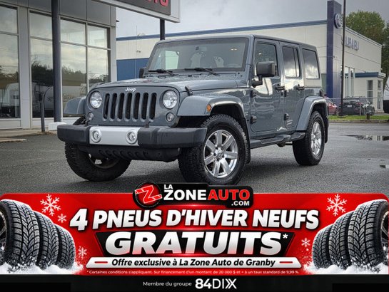 Jeep Wrangler Unlimited Sahara Système de son Alpine + 4x4 + Sahara 2015 Gris