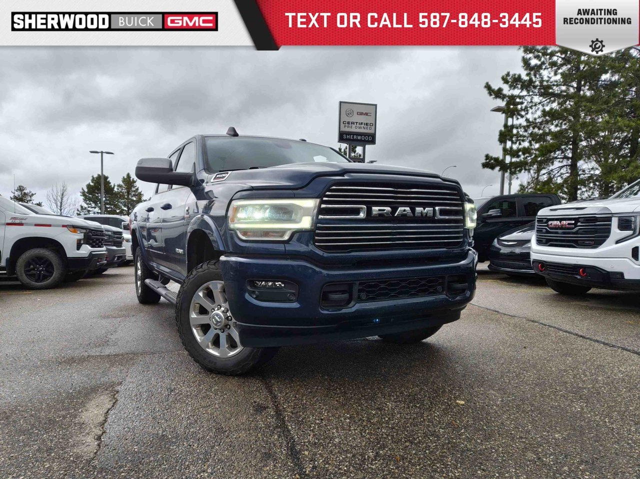 2022 Ram 3500 Laramie 4x4 Crew Cab 6'4 Box Blue Sherwood Park - photo #0