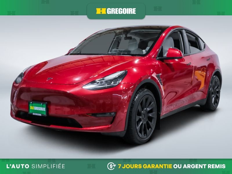 2023 Tesla Model Y Long Range AWD AUTO AC CUIR NAV MAGS CAM RECULE Red