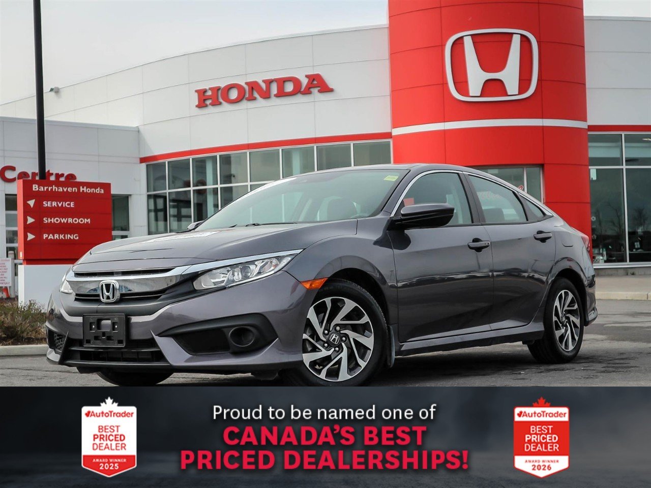 Honda Civic Berline EX CVT Sedan 2018 Gray Ottawa & Gatineau - photo #0