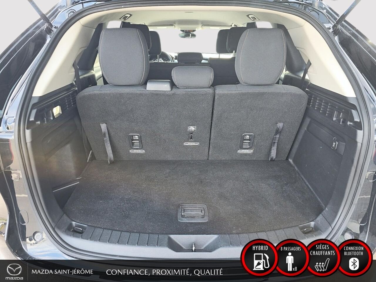 2024 Mazda CX-90 hybride rechargeable GS | 1 PROPRIÉTAIRE | JAMAIS ACCIDENTÉ | HYBRIDE RECHARGEABLE | AWD | DÉMARREUR À DISTANCE Black Saint-Jérôme - photo #22