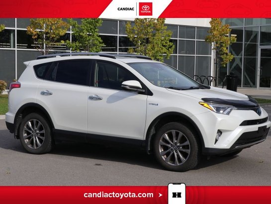 2018 Toyota Rav 4 Hybrid Limited AWD - CUIR - TOIT PANORAMIQUE - MAG White