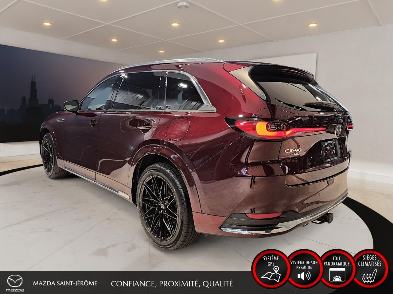 2024 Mazda CX-90 hybride léger Red Sainte-Agathe-des-Monts - photo #9