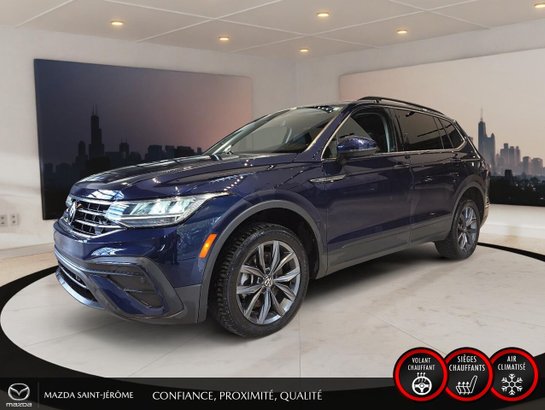 2022 Volkswagen Tiguan Comfortline 4Motion | AWD | 142 874 KM | SIMILICUIR | HAYON ÉLECTRIQUE | VOLANT CHAUFFANT Blue