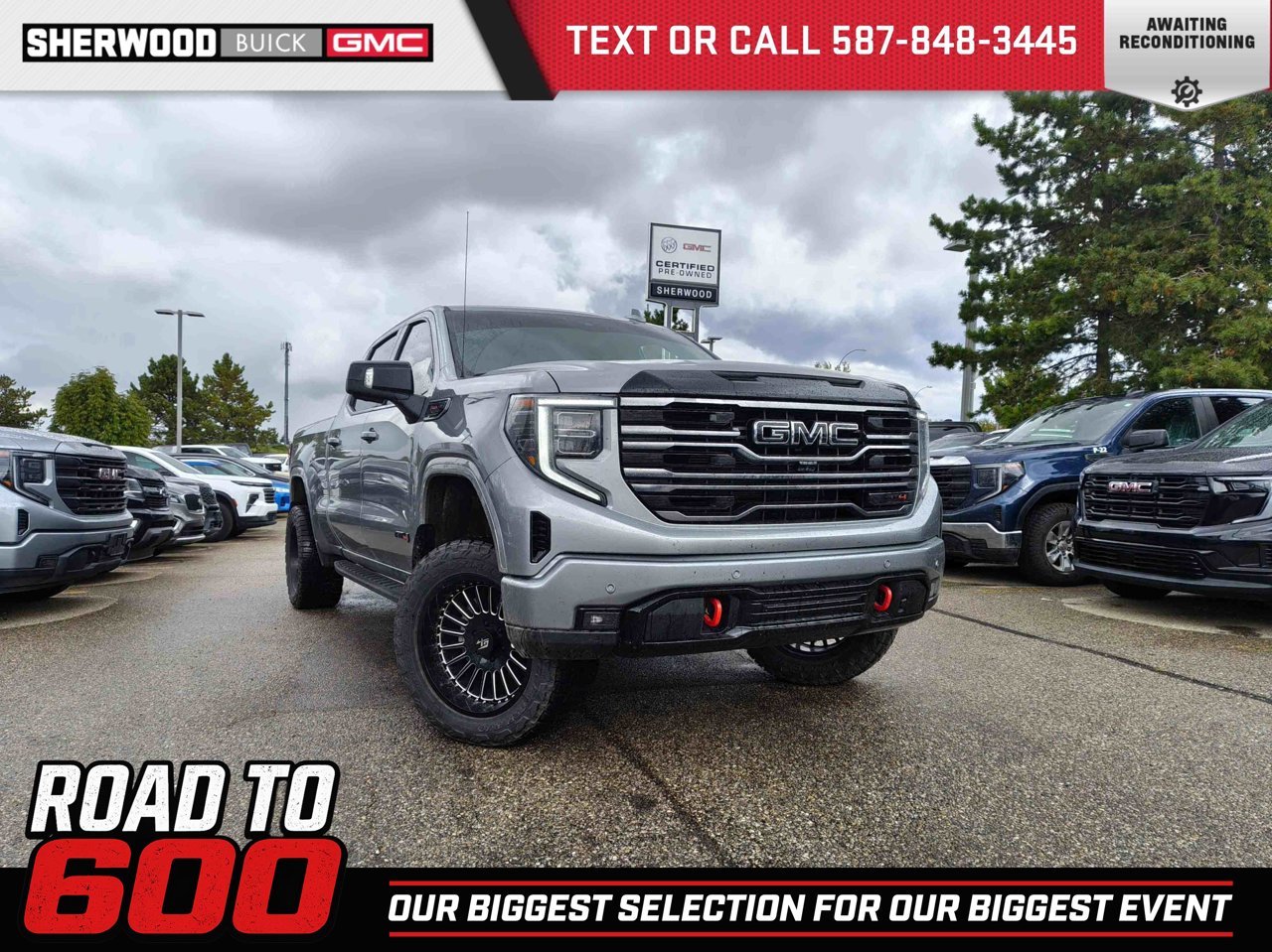 2025 GMC Sierra 1500 4WD Crew Cab 157 AT4 Grey Sherwood Park - photo #0