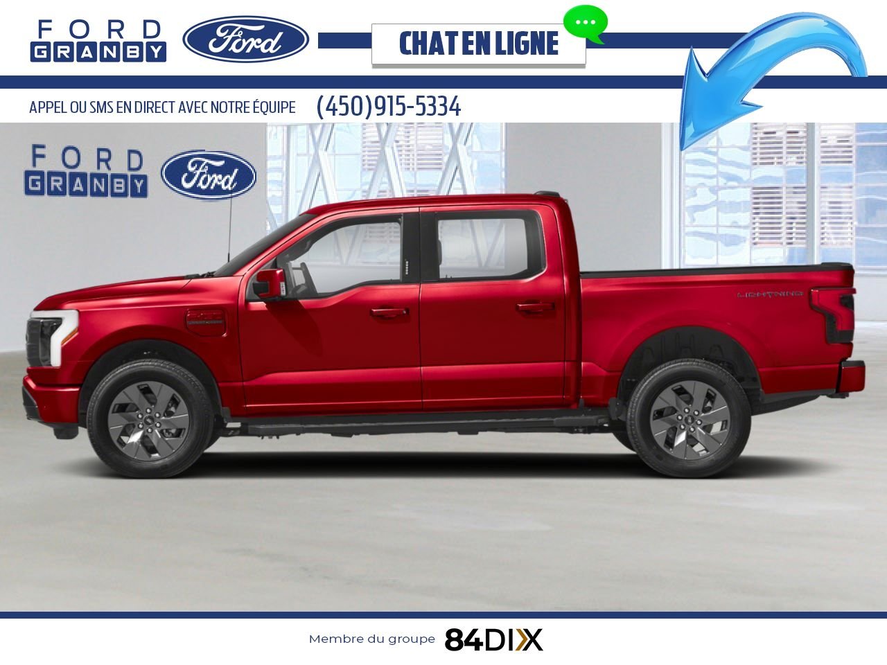Ford F-150 Lightning 2025 Rouge vitesse métallisé teinté verni Granby - photo #2