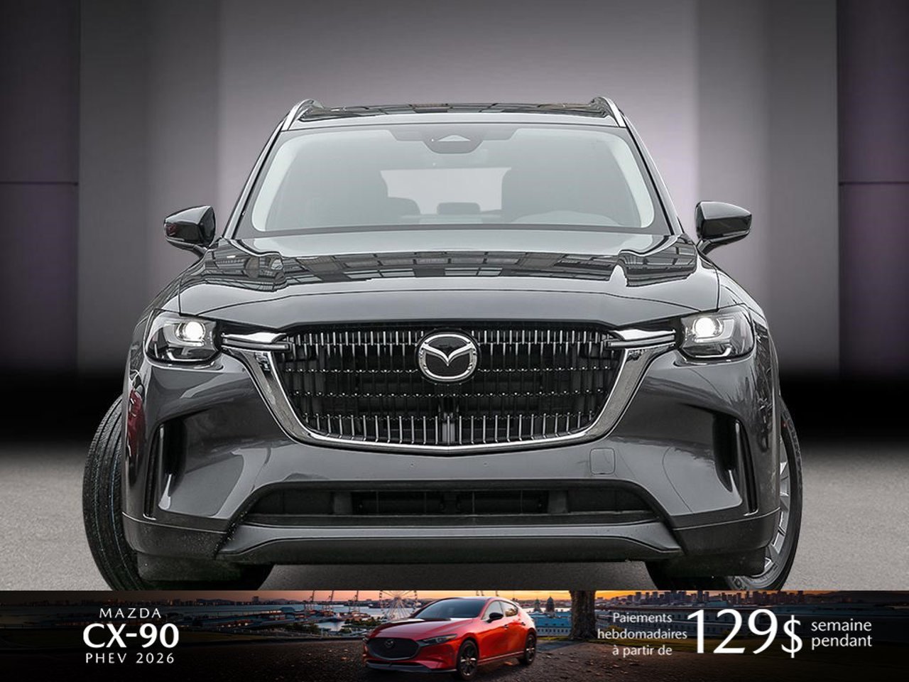 Mazda CX-90 hybride rechargeable JM3KKCHA5T1408937 2026 Gris mécanique métallisé Mirabel - photo #1