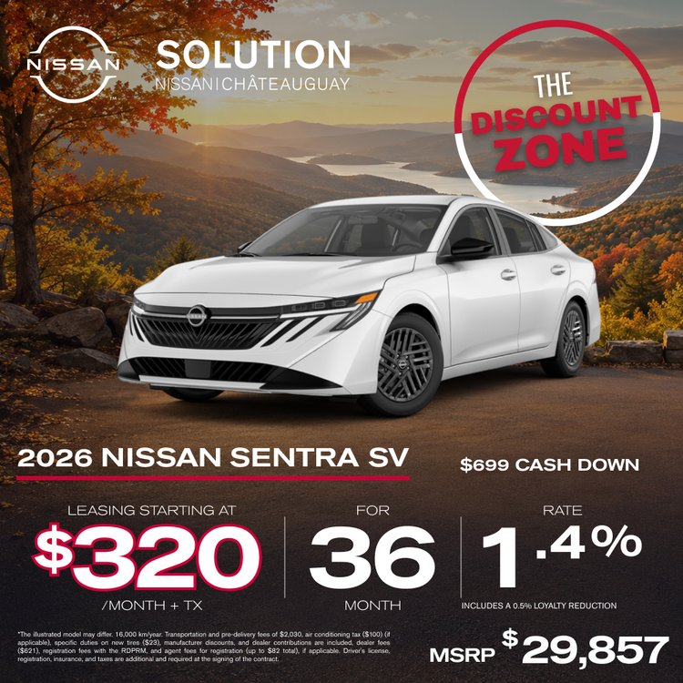 Solution nissan promo SEPTEMBRE Sentra S 2026 EN