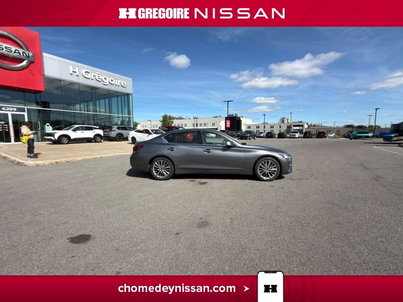 Infiniti Q50 CL7450 | LUXE AWD Cuir Toit Caméra Mags Carplay 2024 Gris Laval - photo #11