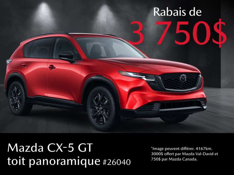 Mazda CX-5 GT TI, ÉCRAN TACTILE 12.9 POUCES, SIÈGES CHAUFFANTS 2026 Rouge vibrant cristal métallisé
