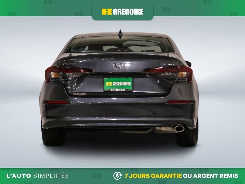 Honda Civic 730223 | Sport AUTO A/C TOIT GR ELECT MAGS CAM RECUL BLUETO 2025 Gris Laval - photo #7