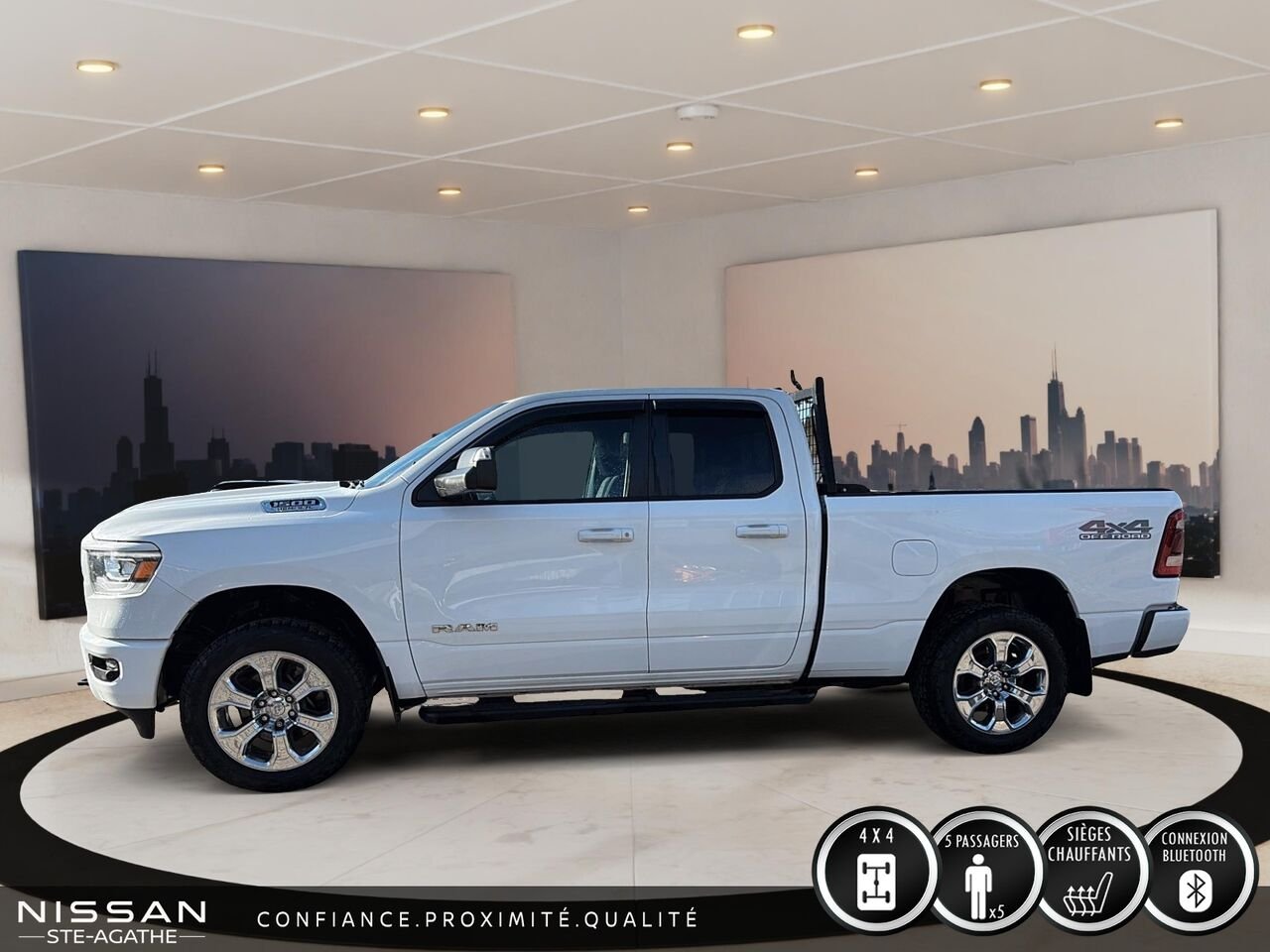 2020 Ram 1500 Big Horn Quad Cab 4x4 caisse de 6 pi 4 po White Saint-Jérôme - photo #5