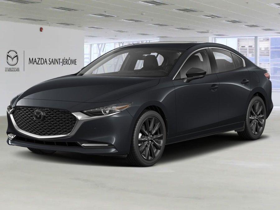 MAZDA Mazda3 GT TURBO TI | TOIT OUVRANT | CUIR | TÊTE HAUTE | CAMÉRA 360° | CARPLAY 2026 Noir de jais mica